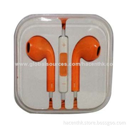 3.5mm Colorful Stereo Earphones/Headset for iPhone 5, iPod/iPad 4, 110dB Sensitivity